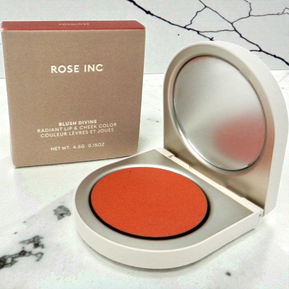 NEW NIB Rose Inc Blush Divine Radiant Lip Cheek Color Foxglove 4.5g Cream Blush